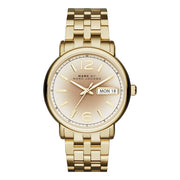  Shop Authentic Marc Jacobs Fergus White Dial Gold Steel Strap Watch for Women - MBM8647 - Luxxuri