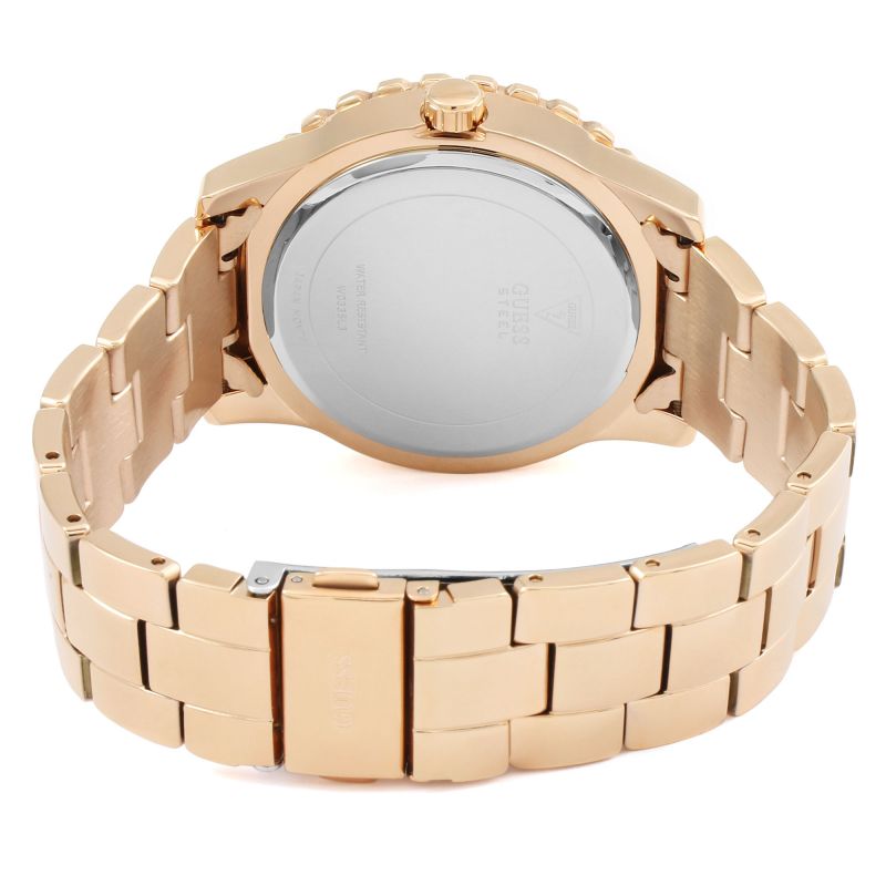  Shop Authentic Guess Sassy Quartz White Dial Rose Gold Steel Strap Watch For Women - W0705L3 - Luxxuri