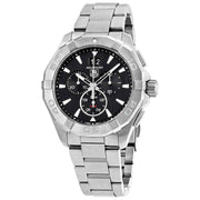 Shop Authentic Tag Heuer Aquaracer Chronograph Black Dial Silver Steel Strap Watch for Men - CAY1110.BA0927 - Luxxuri