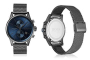  Shop Authentic Hugo Boss Jet Blue Dial Gunmetal Mesh Bracelet Watch for Men  - 1513677 - Luxxuri