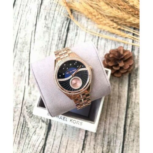  Shop Authentic Michael Kors Lauryn Blue Dial Rose Gold Steel Strap Watch for Women - MK3723 - Luxxuri