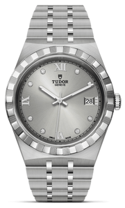  Shop Authentic Tudor Royal Day Date Diamonds Automatic Silver Dial Silver Steel Strap Watch for Men - M28600-0002 - Luxxuri