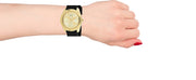  Shop Authentic Guess G Twist Gold Dial Black Leather Strap Watch for Women - W0911L3 - Luxxuri