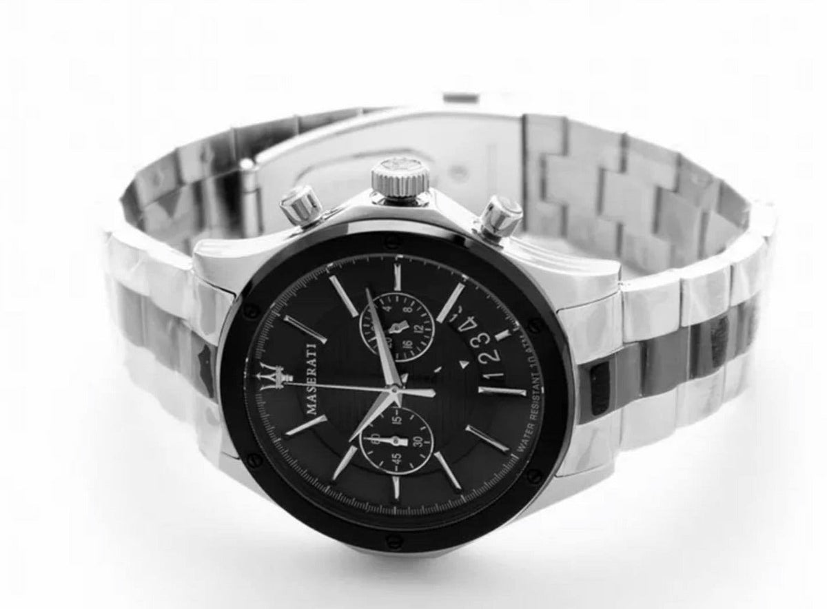  Shop Authentic Maserati Circuito Chronograph Black Dial Two Tone Steel Strap Watch For Men - R8873627003 - Luxxuri