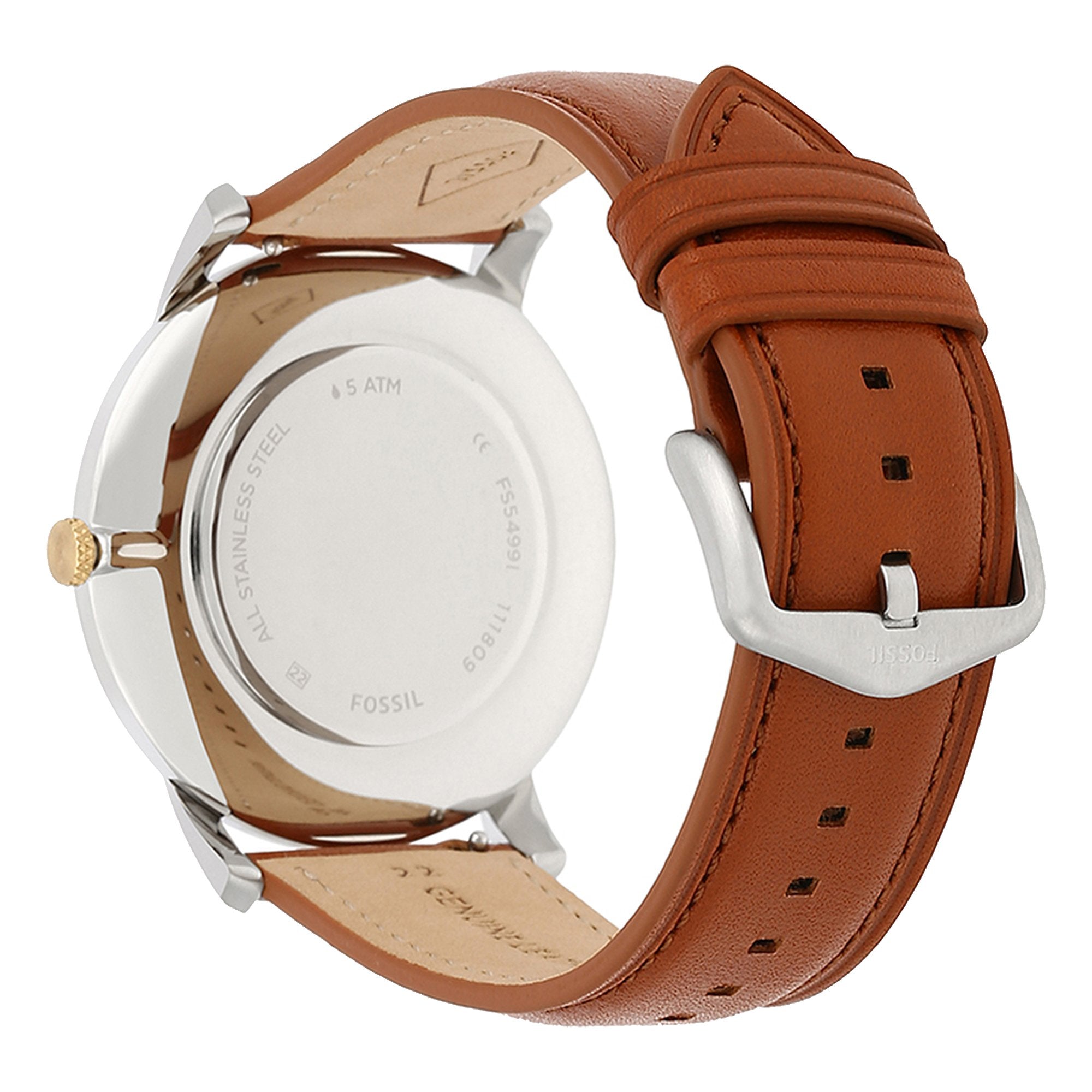  Shop Authentic Fossil The Minimalist 3H Blue Dial Brown Leather Strap Watch for Men - FS5499 - Luxxuri