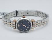  Shop Authentic Emporio Armani Gianni T Bar Quartz Blue Dial Two Tone Steel Strap Watch For Women - AR11222 - Luxxuri