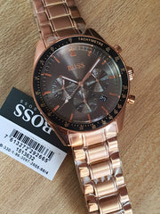  Shop Authentic Hugo Boss Trophy Grey Dial Rose Gold Steel Strap Watch for Men - 1513632 - Luxxuri