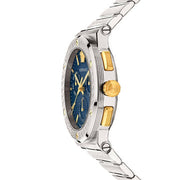  Shop Authentic Versace Greca Quartz Blue Dial Silver Steel Strap Watch For Men - VEZ900221 - Luxxuri