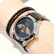  Shop Authentic Gucci G Timeless Bee Black Dial Black Leather Strap Watch For Women - YA1264067 - Luxxuri