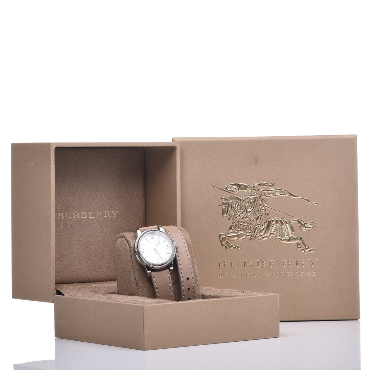 Shop Authentic Burberry Utilitarian White Dial Pink Leather Strap Watch for Women - BU7847 - Luxxuri