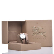  Shop Authentic Burberry Utilitarian White Dial Pink Leather Strap Watch for Women - BU7847 - Luxxuri
