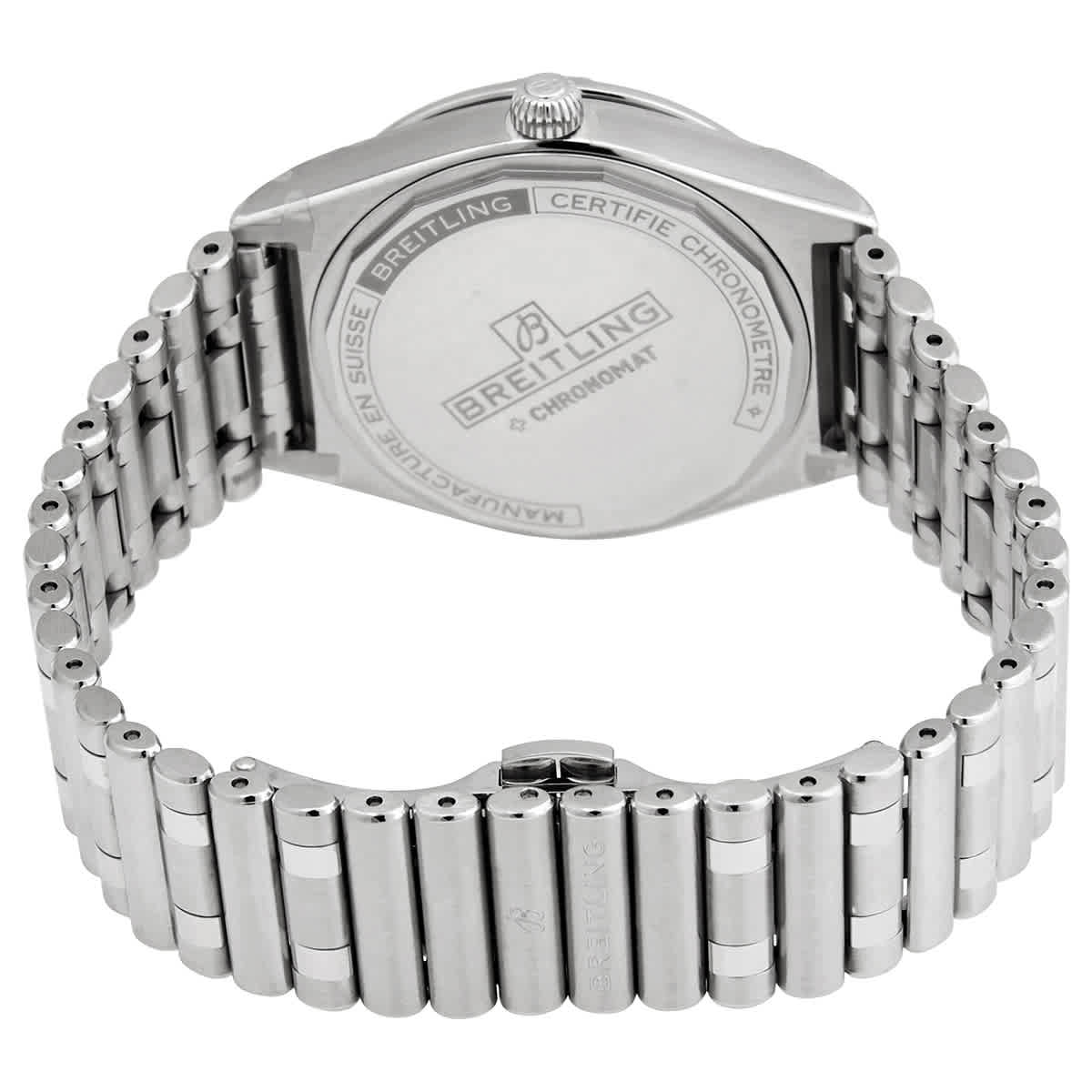  Shop Authentic Breitling Chronomat Automatic 36 Green Dial Silver Steel Strap Watch for Women - A10380101L1A1 - Luxxuri