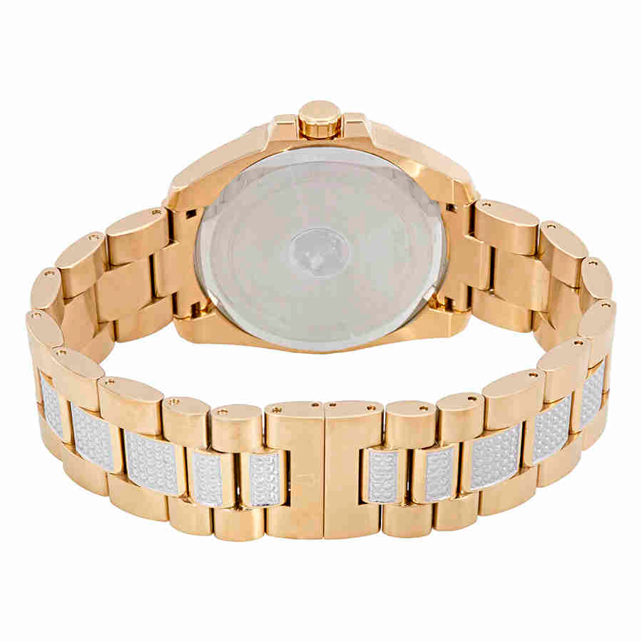  Shop Authentic Bulova Crystal Collection Blue Dial Gold Steel Strap Watch for Men - 98C128 - Luxxuri
