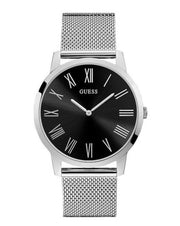  Shop Authentic Guess Analog Black Dial Silver Mesh Bracelet Watch for Men - W1263G1 - Luxxuri