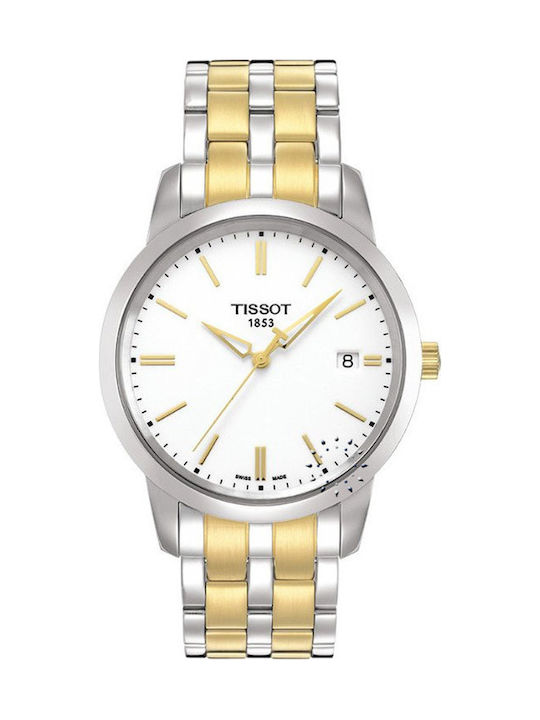  Shop Authentic Tissot T Classic Dream White Dial Two Tone Steel Strap Watch for Men - T033.410.22.011.01 - Luxxuri