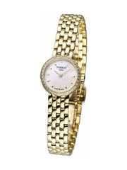  Shop Authentic Tissot T-Lady Lovely Mother of Pearl Dial Gold Steel Strap Watch For Women - T058.009.63.116.00 - Luxxuri