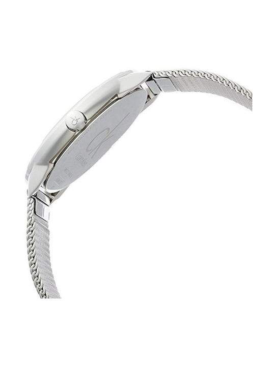  Shop Authentic Calvin Klein Minimal SIlver Dial Silver Mesh Bracelet Watch for Women - K3M221Y6 - Luxxuri