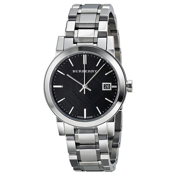  Shop Authentic Burberry The City Black Dial Silver Steel Strap Watch for Women - BU9101 - Luxxuri