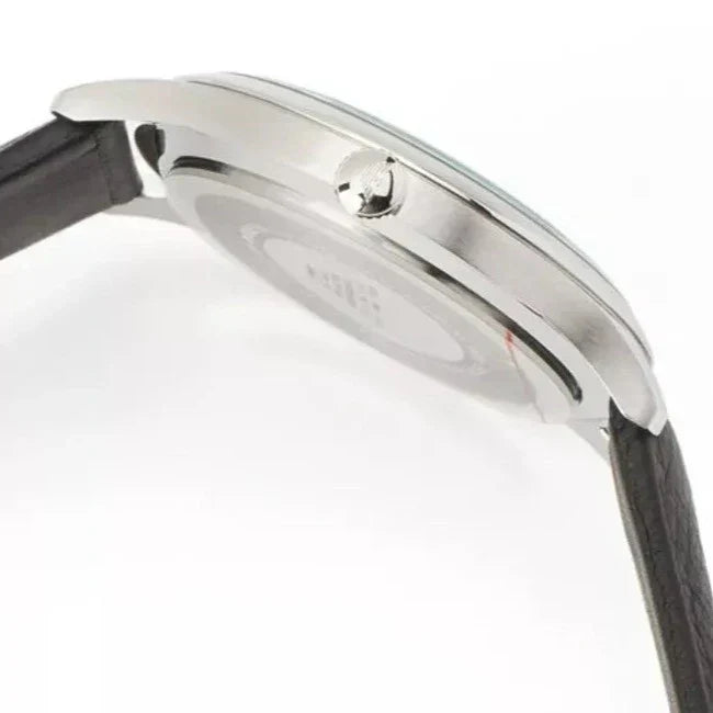  Shop Authentic Emporio Armani Lambda Classic Quartz Black Dial Black Leather Strap Watch For Men - AR11020 - Luxxuri
