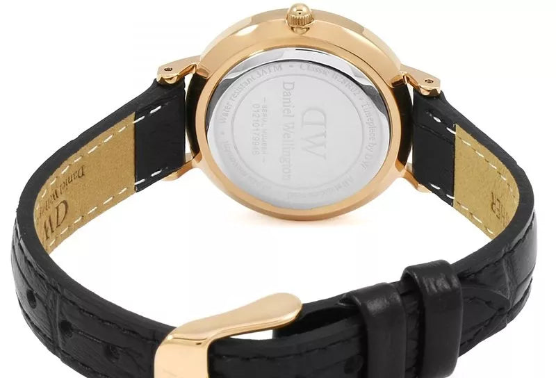 Shop Authentic Daniel Wellington Classic Petite Reading White Dial Black Leather Strap Watch For Women - DW00100229 - Luxxuri