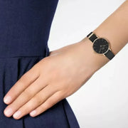  Shop Authentic Daniel Wellington Petite Cornwall Black Dial Black Nylon Strap Watch for Women - DW00100247 - Luxxuri