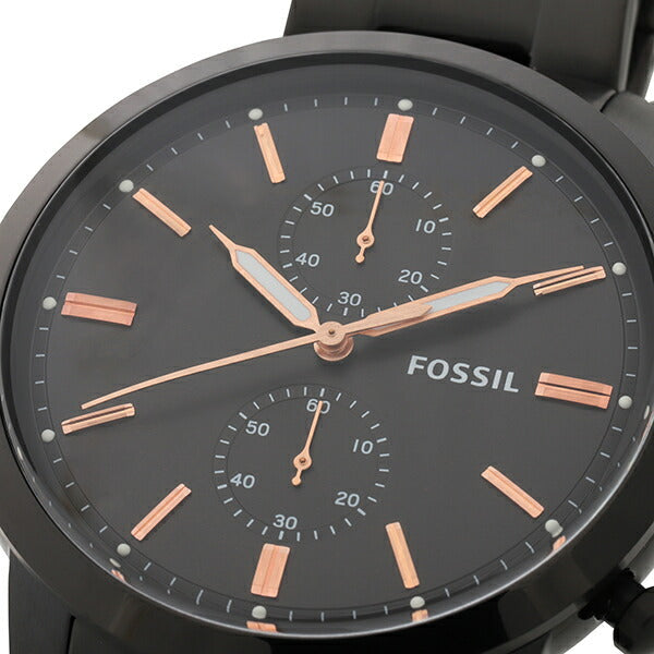  Shop Authentic Fossil Townsman Chronograph Black Dial Black Steel Strap Watch for Men - FS5379 - Luxxuri