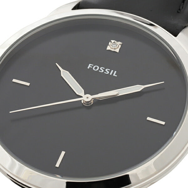  Shop Authentic Fossil The Minimalist Carbon Series Black Dial Black Leather Strap Watch for Men - FS5497 - Luxxuri