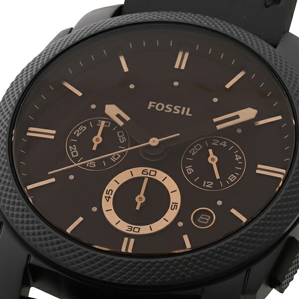  Shop Authentic Fossil Machine Chronograph Black Dial Black Leather Strap Watch for Men - FS5586 - Luxxuri