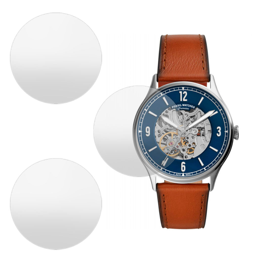  Shop Authentic Fossil Forrester Luggage Automatic Skeleton Blue Dial Brown Leather Strap Watch for Men - ME3179 - Luxxuri