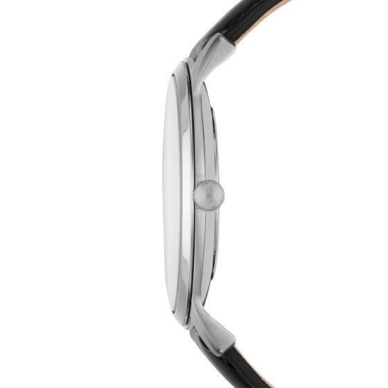  Shop Authentic Fossil The Minimalist Three Hand Black Dial Black Leather Strap Watch for Men - FS5398 - Luxxuri