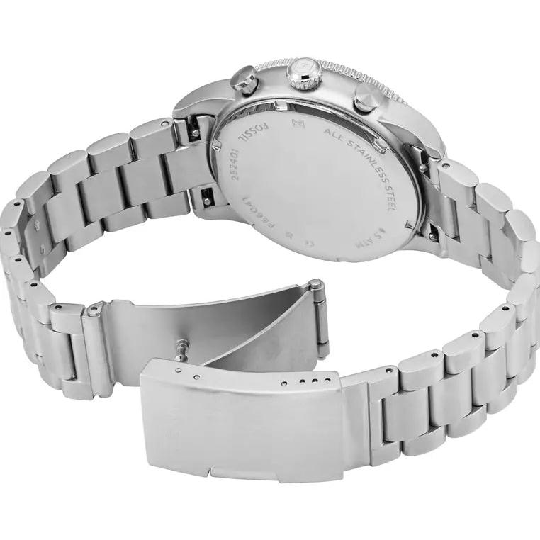  Shop Authentic Fossil Sport Tourer Chronograph Blue Dial Silver Steel Strap Watch for Men - FS6047 - Luxxuri
