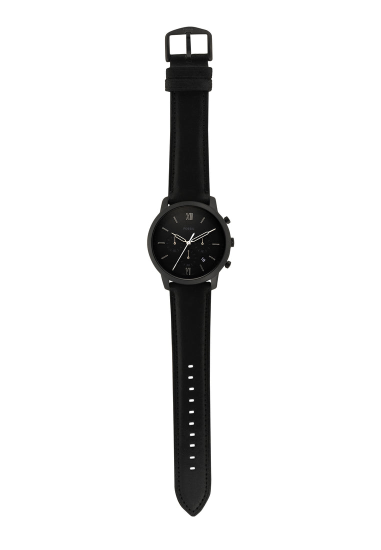  Shop Authentic Fossil Neutra Chronograph Black Dial Black Leather Strap Watch for Men - FS5503 - Luxxuri