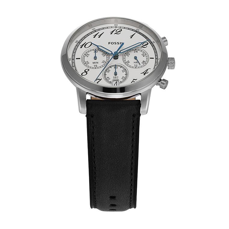  Shop Authentic Fossil Neutra Chronograph White Dial Black Leather Strap Watch for Men - FS6023 - Luxxuri