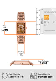  Shop Authentic Fossil Raquel Three Hand Date Brown Dial Rose Gold Steel Strap Watch For Women - ES5323 - Luxxuri
