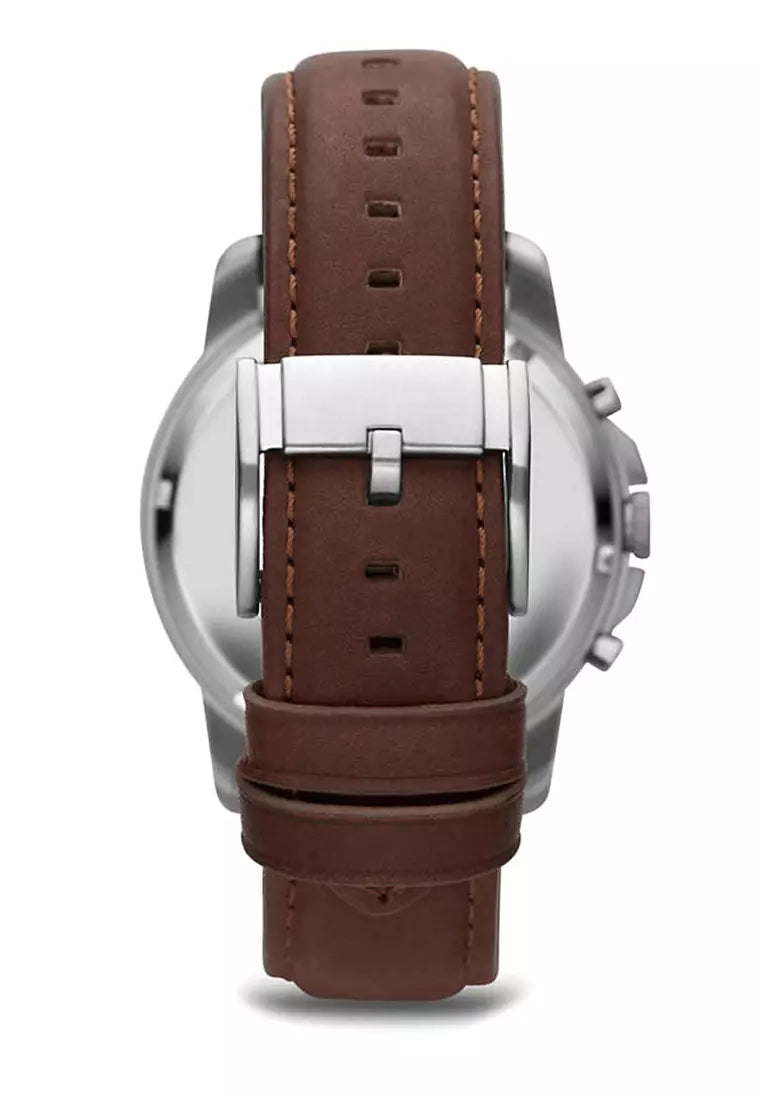  Shop Authentic Fossil Grant Chronograph White Dial Brown Leather Strap Watch for Men - FS4735 - Luxxuri