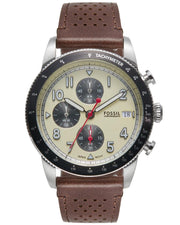  Shop Authentic Fossil Sport Tourer Chronograph White Dial Brown Leather Strap Watch for Men - FS6042 - Luxxuri