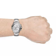  Shop Authentic Fossil Bannon Multifunction Chronograph Silver Dial Silver Steel Strap Watch for Men - BQ2490 - Luxxuri