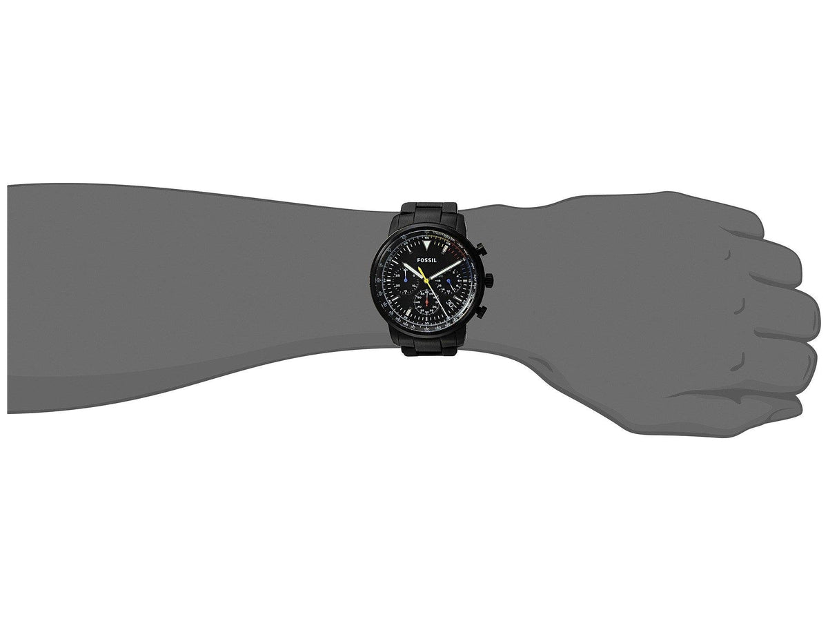  Shop Authentic Fossil Goodwin Chronograph Black Dial Black Steel Strap Watch for Men - FS5413 - Luxxuri