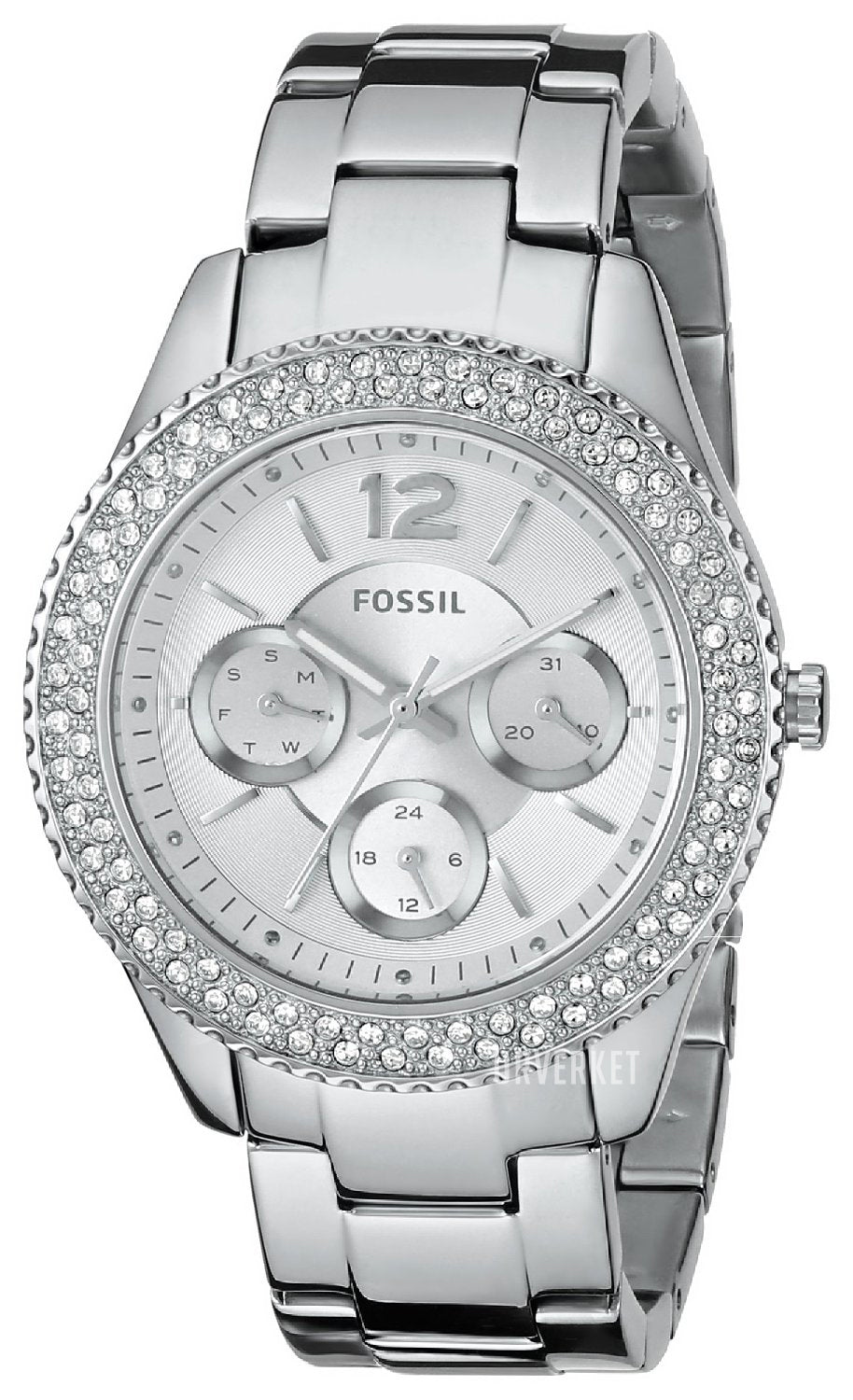  Shop Authentic Fossil Stella Silver Dial Silver Steel Strap Watch for Women - ES3588 - Luxxuri