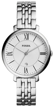  Shop Authentic Fossil Jacqueline White Dial Silver Steel Strap Watch for Women - ES3698 - Luxxuri