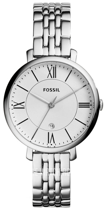  Shop Authentic Fossil Jacqueline White Dial Silver Steel Strap Watch for Women - ES3698 - Luxxuri