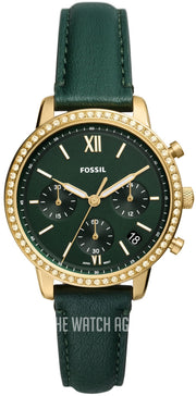 Shop Authentic Fossil Neutra Chronograph Green Dial Green Leather Strap Watch for Women - ES5239 - Luxxuri