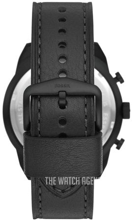  Shop Authentic Fossil Bronson Chronograph Black Dial Black Leather Strap Watch for Men - FS5874 - Luxxuri