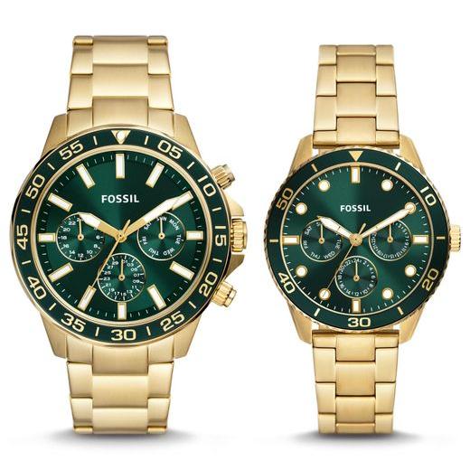  Shop Authentic Fossil Bannon Multifunction Chronograph Green Dial Gold Steel Strap Watch for Men - BQ2493 - Luxxuri