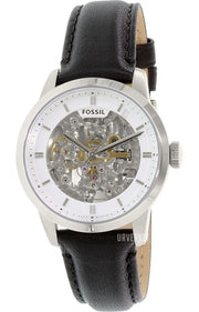 Shop Authentic Fossil Townsman Automatic Skeleton White Dial Black Leather Strap Watch for Men - ME3085 - Luxxuri