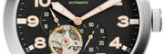  Shop Authentic Fossil Pilot 54 Automatic Black Dial Brown Leather Strap Watch for Men - ME3118 - Luxxuri