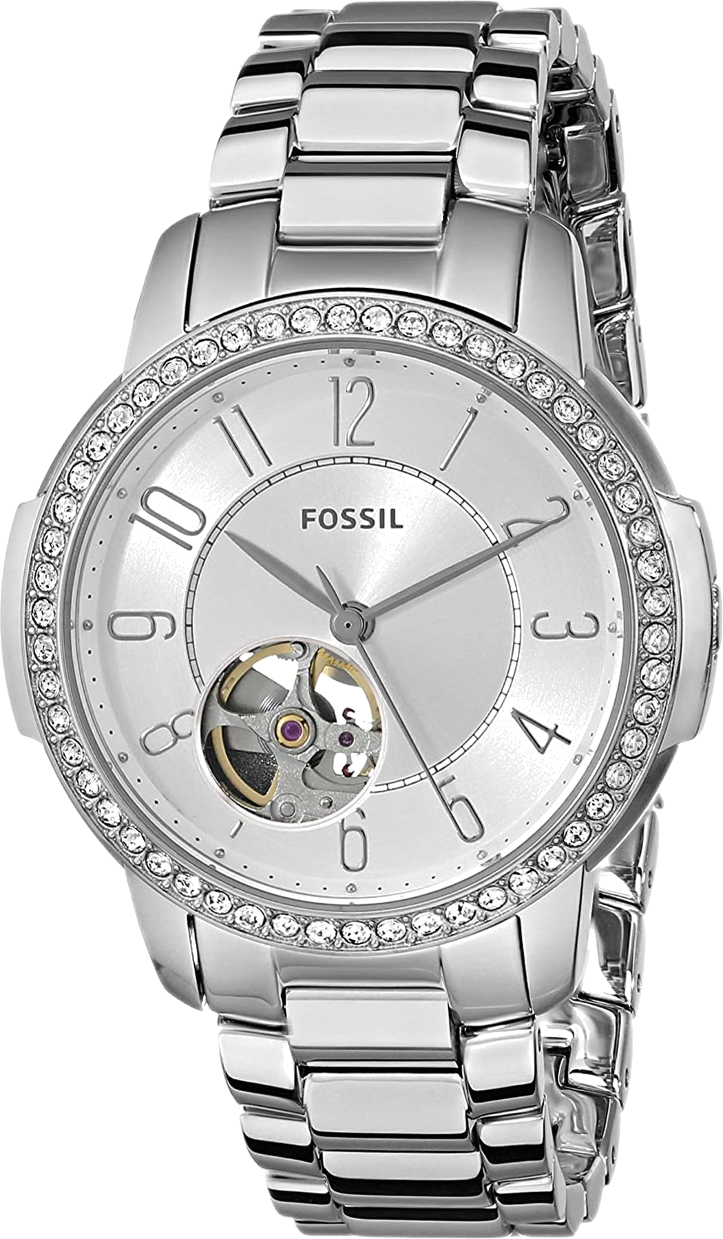  Shop Authentic Fossil Architect Automatic Silver Dial Silver Steel Strap Watch for Women - ME3057 - Luxxuri