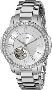  Shop Authentic Fossil Architect Automatic Silver Dial Silver Steel Strap Watch for Women - ME3057 - Luxxuri