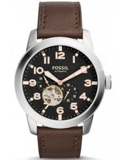  Shop Authentic Fossil Pilot 54 Automatic Black Dial Brown Leather Strap Watch for Men - ME3118 - Luxxuri