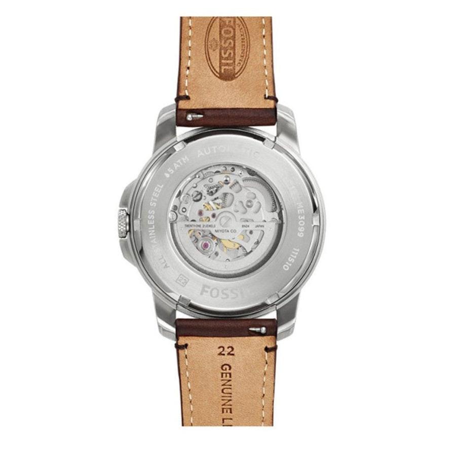  Shop Authentic Fossil Townsman Automatic Chronograph White Dial Blue Leather Strap Watch for Men - ME3167 - Luxxuri